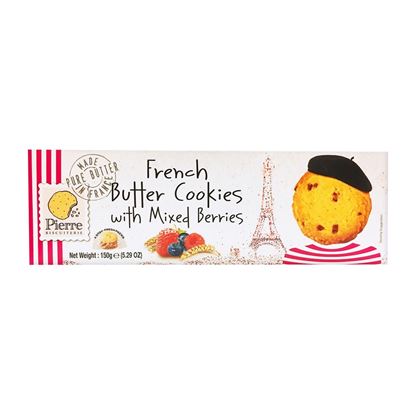 Picture of PIERRE BISCUITERIE FRENCH BUTTER COOKIES WITH MIXED BERRIES 150g