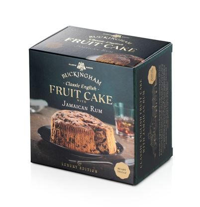 Picture of BUCKINGHAM ENGLISH FRUIT CAKE WITH JAMAICAN RUM - THE LUXURY EDITION 280g 